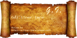 Göllner Imre névjegykártya
